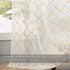 Kotile White and Gold Sheer Curtains for Bedroom - Gold Moroccan Tile Curtain Rod Pocket White Window Curtains 63 Inch Length 2 Panels for Girls Room, W52 x L63 Inches, 1 Pair, Gold White