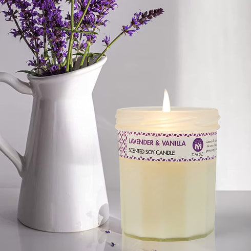 Scented Candle Gifts for Women, Lavender & Vanilla Soy Candle for Home Scented and Home D©cor in Kitchen,Bathroom, Spa,2 Pack Holiday Candles for Christmas, Mother Day, Birthday