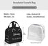 Black cat Lunch Bag Insulated Lunch Box with Front Pocket Reusable Tote Bag For Office Work Picnic Travel Shopping