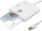 EMV SIM eID Smart Chip Card Reader Writer Programmer #N68 DOD Military USB Common Access CAC Smart Card Reader + SDK Kit, Compatible Windows (White)