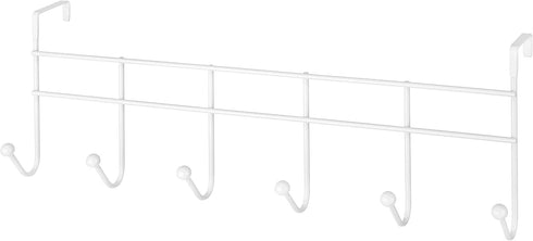 Whitmor Over the Door 6 Hook Rack White
