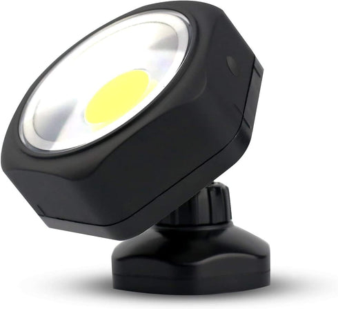 PowerFirefly 250 Lumens COB LED Rotating Work Light with Strong Magnetic Base, Ultra Bright Magnetic LED Light, Magnet Light, Spotlight for Car Repair, Workshop, Home Using and Emergency