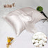 Adubor 100% Mulberry Silk Pillowcase for Hair and Skin with Hidden Zipper, Both Side 23 Momme Silk, 900 Thread Count (20x26inch, Standard Size, Ivory White, 1pc)