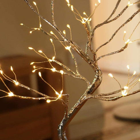 S-Union Tabletop Bonsai Lighted Tree 108 LED Christmas Decorations Table Tree Lamp Lights, Battery/USB Operated, DIY Artificial Tree for Wedding Party Gifts Indoor Outdoor Bedroom Desktop Decor