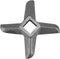 Cross-Shaped Professional Stainless Steel Kitchen Food Meat Grinder Blade Mincers Knife Cutter Replacement for Grinders (#32)