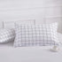 Twin Duvet Cover Set, 2 Piece - 68x90 1200 TC Plain Microfiber Down Quilt Bedding Cover with Zipper Ties for Women Rustic Farmhouse, White Grid