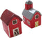 American Atelier Farm House Salt & Pepper Shakers Ceramic Container Hostess or Host Gift Idea for Any Special Occasion, Housewarming or Birthday, Red, (7205-SP-A)