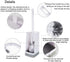 Marbarsse Bathroom Toilet Bowl Brush and Holder, Curved Design Toilet Brush for Deep Cleaning Under Rim, Best Toilet Brush Set, Easy Handy Compact Toilet Bowl Cleaner Brush for Bathroom, 2 Pack