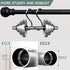 1 Inch Adjustable Curtain Rod Set-Black Curtain Rods for Windows 34 to 68"- Sturdy Single Drapery Rod for Sliding Door, Bedroom, Kitchen,Living Room (With 2 Brackets)