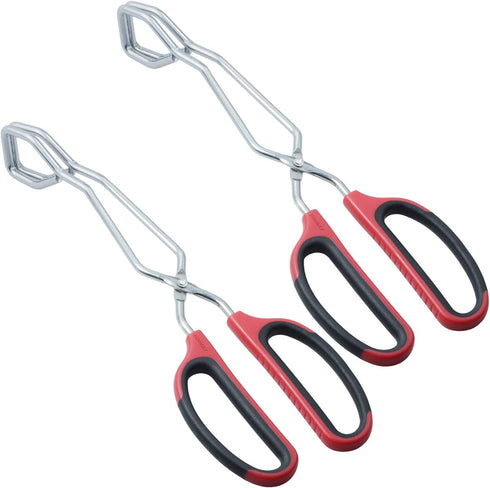 HINMAY Stainless Steel Scissor Tongs 11-Inch Heavy Duty Grilling Tongs, Set of 2