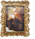 Gold Frame 4x6 inch,Decorative Gold Picture Frames Designed with Golden Palm Leaves,Gold Decor 4x6 Display Pictures Frame Set