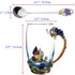 Tea Cup Glass Coffee Mugs Enamel Rose Flower Butterfly Drinking Cups with Spoon Set Unique Gifts for Birthday Wedding Christmas Blue Rose Tall Mug 12oz