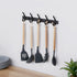 KES Wall Coat Hook Rack with 5 Robe Hooks Heavy Duty Towel Hanger Stainless Steel Matte Black, AH203H5-BK