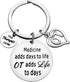 Occupational Therapist Gift Occupational Therapy Graduation Gift Medicine Adds Days To Life OT Adds Life To Days Keychain OT Gifts Therapy Jewelry Graduation Gift for OT