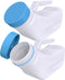 Urinals for Men Spill Proof by PerfectMed (2 Pack) - 32 oz/ 1000 ml | Portable Urine Bottle Bed Pan W/Glow in Dark Lid | Thick Plastic Pee Urinal Bottle
