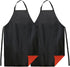 kilofly 2pc Vinyl Extra Long 43" Adjustable Waist Neck Ties Waterproof Apron