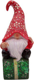 Festive Holiday Sitting Gnome Figurines, Christmas Decoration, 3 Assorted, 5 Inches