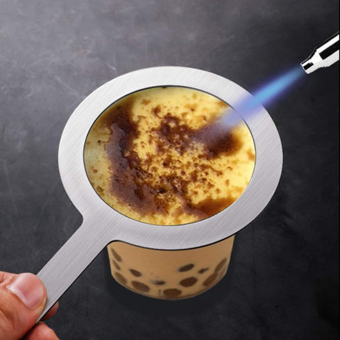 UPKOCH Stainless Steel Baking Cup Ring Milk Coffee Cup Rim Protective Cover with Handle For Tea Dessert Shop Cafe