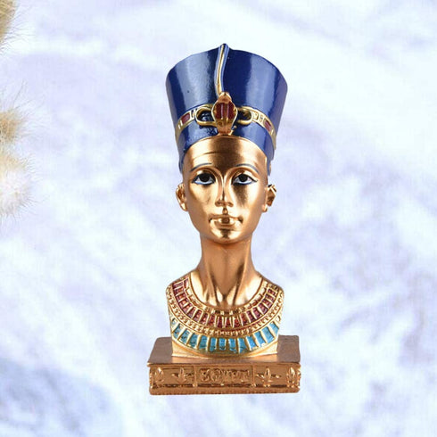 LIOOBO Egyptian Queen Head Statue Resin Craft Figurine Home Decorative Sculpture