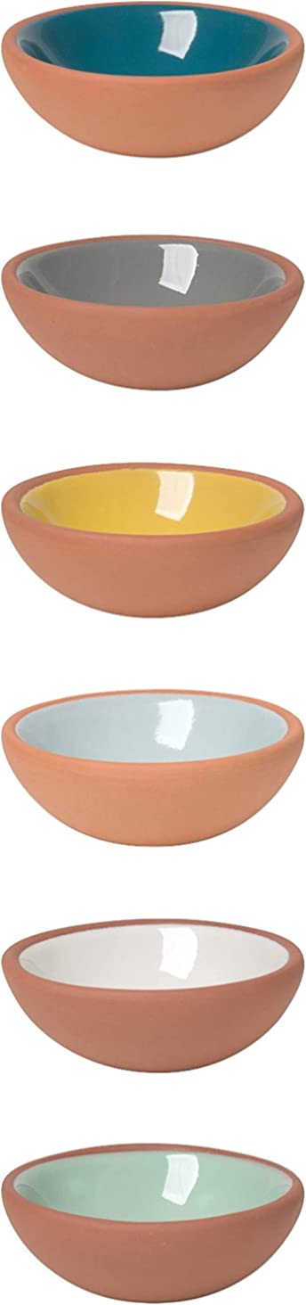 Now Designs Terracotta Pinch Bowls, Set of 6
