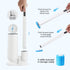 Toilet Wand Kit- ELPHECO Toilet Disposable Brush and Holder Set, Toilet Bowl Wand, Toilet Starter Kit Handle Wand Storage Caddy with 6 Refills, Toilet Cleaning Set for Bathroom Cleaning