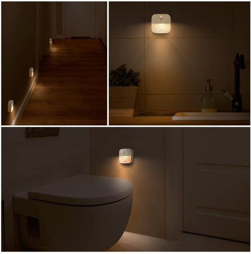 eufy by Anker, Lumi Stick-On Night Light, Warm White LED, Motion Sensor, Bedroom, Bathroom, Kitchen, Hallway, Stairs, Energy Efficient, Compact, 3-Pack