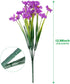 JEMONG 12 Bundles Artificial Flowers Outdoor UV Resistant Fake Flowers No Fade Plastic Plants Garden Porch Window Box Decorating (Purple)