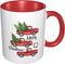 Red Christmas Coffee Truck Mug Cup for Home Office 11 Oz, Cute Funny Funky Flat Bottom Ceramic Mug Holiday Gifts for Women Men