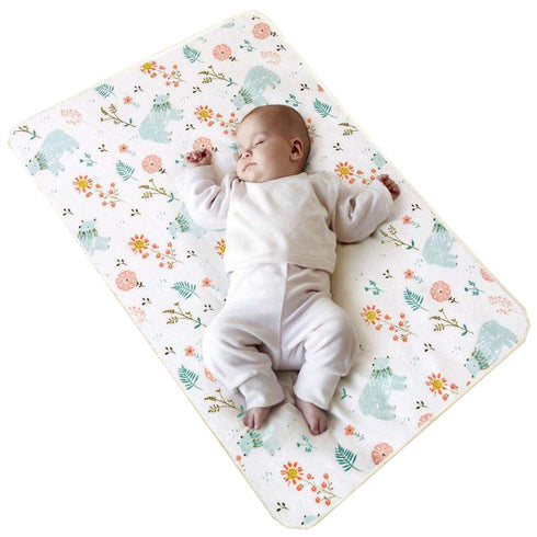 COZUMO Baby Waterproof Bed Pad Bed Wetting Pads Washable for Kids Toddler Potty Training Pads Baby Wateproof Pad Mat for Pack n Play/Crib/Mini Crib Reusable Incontinence Underpads for Kids/Adult/Pets