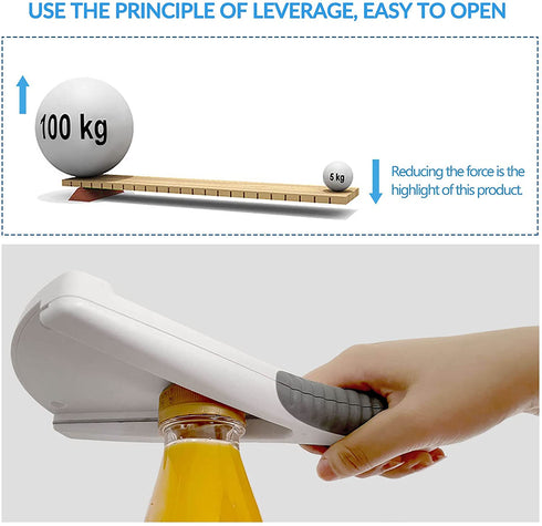 Jar Opener, Ideal Jar Lid Opener, Effortless to Unscrew Any-Sized Jar, Jar Gripper Tool Suitable for Weak Hands or Seniors with Arthritis, Lid Opener Grip Jar Opener Tool