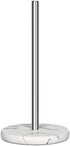 Topsky Paper Towel Holder, Paper Roll Stand Countertop, Stainless Steel Standing Tissue Roll Dispenser Rack with Marble Look Base for Scrunchies Kitchen Table fits Standard and Jumbo Size Paper Towels