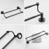 BESy Adjustable 16.5-28.5 Inches Double Bath Towel Bar for Bathroom SUS304 Stainless Steel Towel Holder, Hotel Style Wall Mount with Screws Hand Towel Bar?Towel Rack Rod Hanger, Matte Black Finish