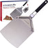 KitchenStar Stainless Steel Pizza Peel with Folding Handle (9.5 x 14 Inches) for Oven Pizza Turning, Placement and Retrieving - Professional Baking Tools Series