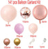 Balloon Arch Kit 141pcs Balloon Garland Kit Latex Balloons (Rose Gold)