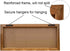 Mokof Laundry Sign, Farmhouse Laundry Wood Sign for Laundry Room Wall Decor (Frame, 17'' X 8'')