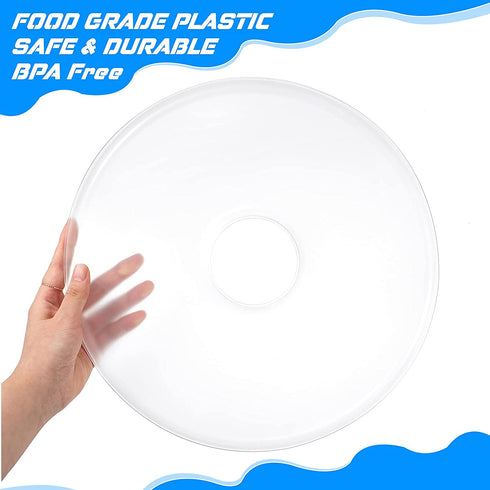 Fruit Roll Dehydrator Sheets Round Dehydrator Sheets White Fruit Roll Sheets for Fruit Roll Dried Fruit Leather Meat Beef Christmas Birthday Party Home Kitchen Bakery Use, 12.2 Inch (4)