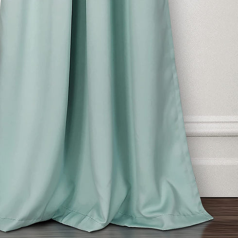 Lush Decor Curtains-Grommet Panel with Insulated Blackout Lining, 84 in L Pair, Blue