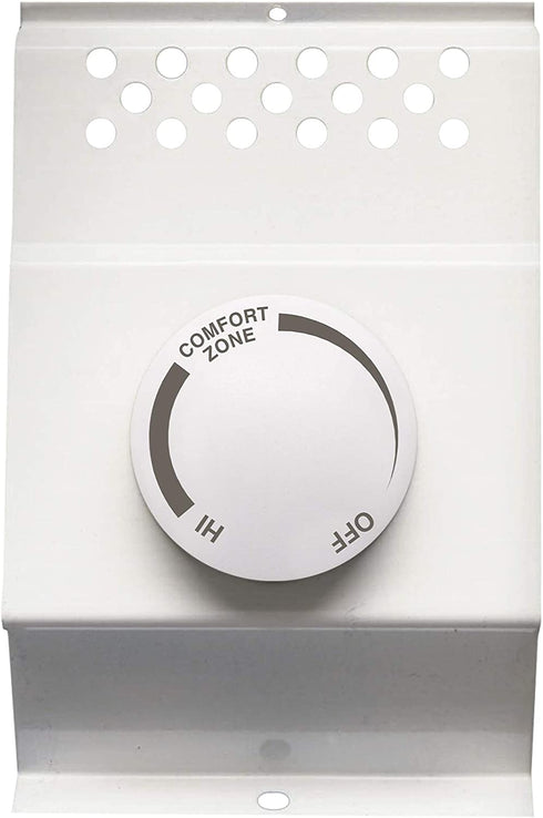 Cadet F Series Double Pole Built-In Baseboard Thermostat (Model: BTF2W, Part: 08734), 22 Amp, 120/208/240 Volt, White