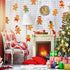 Winter Christmas Mini Gingerbread Cut-Outs Versatile Classroom Decoration Gingerbread Cut-Outs with Glue Point Dots for Winter Bulletin Board Classroom School Christmas Party, 5.9 x 5.9 Inch (40 Pcs)