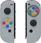 eXtremeRate Soft Touch SFC SNES Classic EU Style Joycon Handheld Controller Housing Coloful Buttons, Replacement Shell Case for Nintendo Switch & Switch OLED Joy-Con – Joycon and Console NOT Included