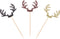 24 Counts Deer Antler Cupcake Toppers Rustic Party Decoration Picks - Rudolph Cupcake Toppers - Mixed Colors