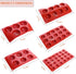 5Pack Sphere Silicone Molds,Ausplua Silicon Dome mold semi sphere Baking Mould for Making Candy, Chocolate,Cake,Jelly,Variety Sizes?Brick Red)