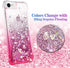 Ruky iPhone 6 6S 7 8 Case, iPhone SE 2020 Case, Glitter Gradient Quicksand Series Bling Liquid Floating TPU Bumper Cushion Protective Girls Women Phone Case for iPhone SE 2022 4.7", Gradient Pink