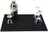 18"x12" PVC Bar Service Mat for Cocktail Bartender (Black 2-Pack)