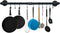 TLBTEK Industrial Pipe Clothes Rack,Black Iron Bathroom Kitchen Towel Bar,Vintage Farmhouse DIY Wall Mounted Pot Bar Rack, Detachable Kitchen Utensils Hanger (31.5 Inch)