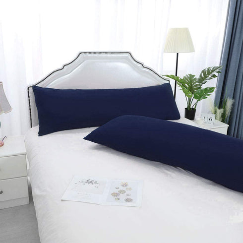 uxcell Set of 2 Body Pillow Cover, Soft Microfiber Pillow Cases Weave for 90 GSM Ployester, Full Pillowcases for Body Pillows Body(20"x48") Navy
