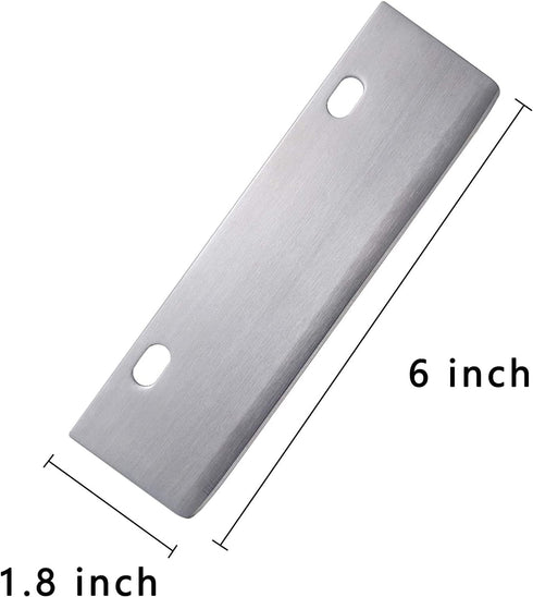 BOLEXINO Grill Scrapers Blade Replacement, Edge Sharper Blades, Stainless Steel Heavy Duty Rust Grill Blades Outdoor BBQ Tools & Accessories Blades (6 Pack)