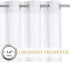 RYB HOME Sheer Curtains White - 100 inches Extra Wide Linen Semi Sheer White Backdrop Large Window Curtains for Bedroom Dining Living Room Sliding Glass Door, 100 x 84 inches Long, 1 Panel