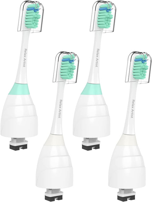 Relax Artist Replacement Toothbrush Heads for Deep Cleaning, Compatible with Phillips Sonicare Electric Tooth Brushes, Fit for E-Series, Essence, Xtreme, Elite, Advance (4 Pack)