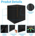 IPHUNGO Square Central Air Conditioner Cover, Durable Waterproof Breathable TPU Coating, Central AC Unit Covers for Outdoor Protection (24''x 24'' x 30'', Black)